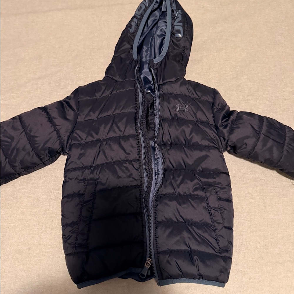 Under Armour Kids Black Hooded Puffer Jacket